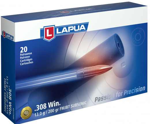 Lapua 308 Win 13g Subsonic FMJBT - Lapua - 6418267102018 - 1
