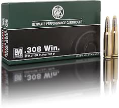 RWS 308 win Evo Power Bonded 11,9/184gr - RWS - 4000294154348 - 1