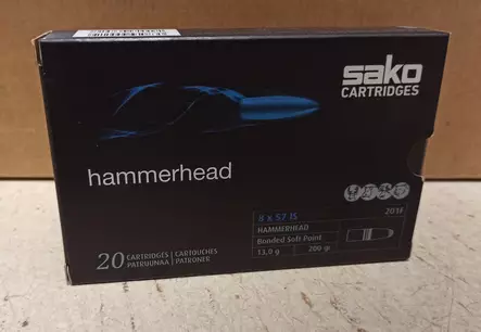 Sako 8x57 JS 13,0g Hammerhead - Sako - 6438053999219 - 1