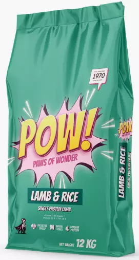 POW Lamb & Rice 23/14 12kg - Koiranruoka ja herkut - 7350040129999 - 1
