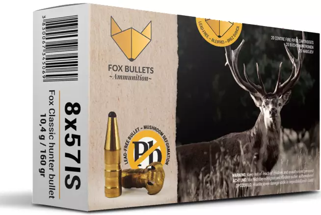 Fox Bullets 8x57 IS 10,4g Classic Hunter - 12/70 Lyijy - 3830067345069 - 1