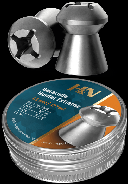 H&N 4,5mm 0,62g Baracuda Hunter Extreme - Ilmakiväärin luodit - 4047058017419 - 1