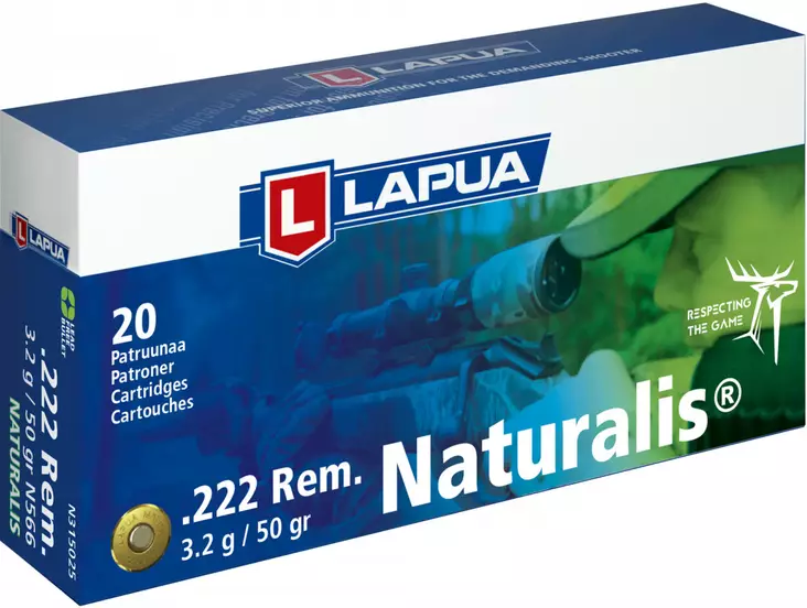 Lapua 222 Rem 3,2g Naturalis - Lapua - 6418267103589 - 2