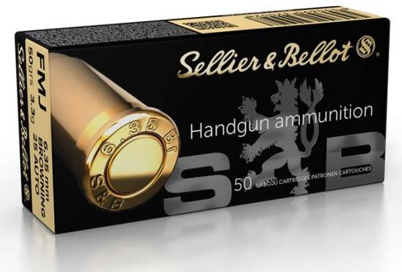 Sellier&Bellot 6,35mm Browning/ .25 Auto - Pienoiskiväärin ja pistoolin patruunat - 8590690310029 - 1