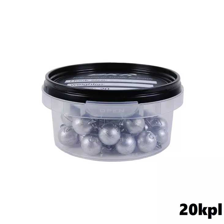 K.P Jig Head Round 10g, jigipää 20kpl - Jigitarvikkeet - BKK-R20-10G - 1