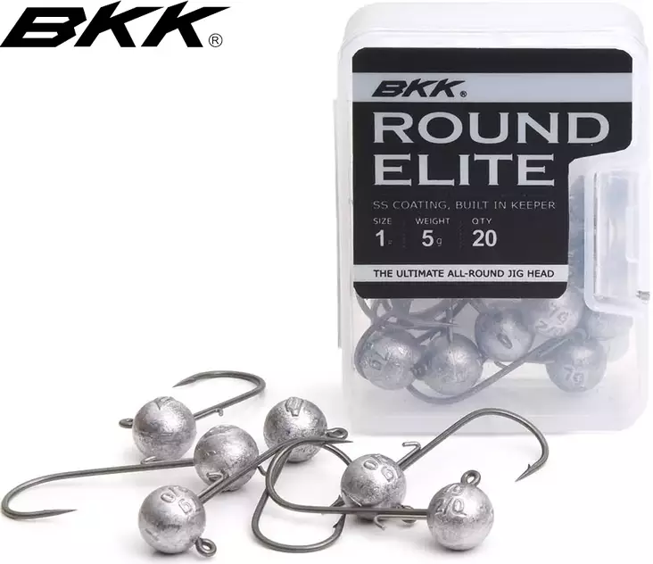 BKK Round Elite 7g, jigipää 20kpl - Jigitarvikkeet - BKK-RELITE-7G - 1