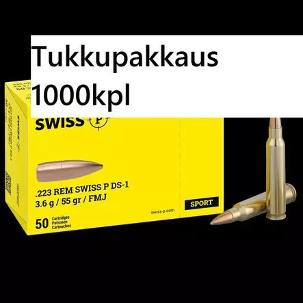 SWISS P DS-1 223 Rem. 3,6g FMJ 1000kpl - Muut - 764023135013T - 3